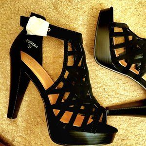Open-Toe Strappy Heel Sandals